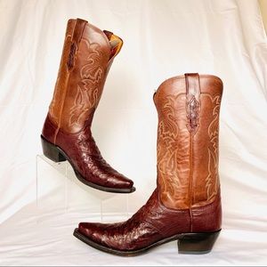 Ladies Lucchese Ostrich Boots Size 9.5